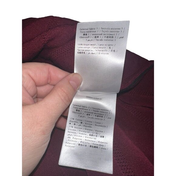 Valentino Guipure Lace & Wool Knit long Sleeve Dress Abito Sz M Red $3290 - Picture 9 of 14